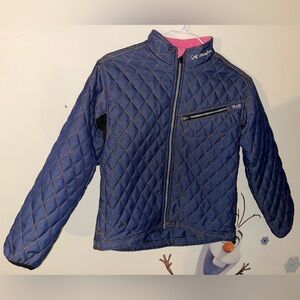 Obermeyer Ski Jacket Blue Quilted Light Weight Puffer Sz12 Juniors Killington VT